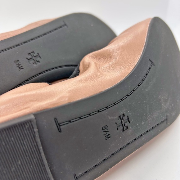 NEW Tory Burch Soft Scrunch Leather Ballet Flats, Size 8.5, Blush pink - Picture 3 of 7